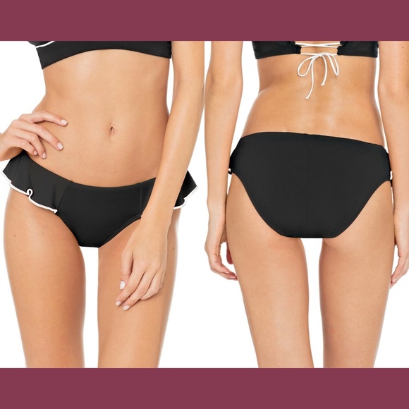 Robin Piccone Black Ruffle Bikini - Picture 3 of 14